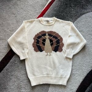 Oui Designer Collection Peacock Ivory Sweater
